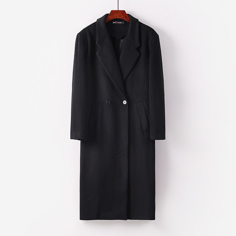 Men's Maxi-Length Wool Blend Overcoat Mune Fashion