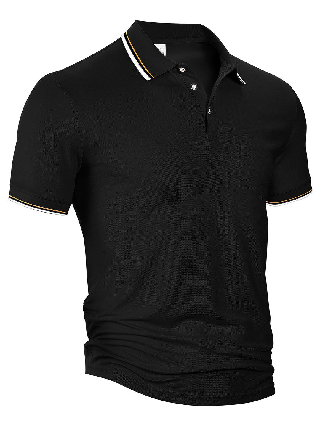 Men's classic polo shirt made of piqué with contrasting stripes at the collar Mune Fashion