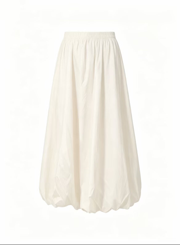 Women’s maxi skirt with wide pleats and balloon-shaped hem Mune Fashion