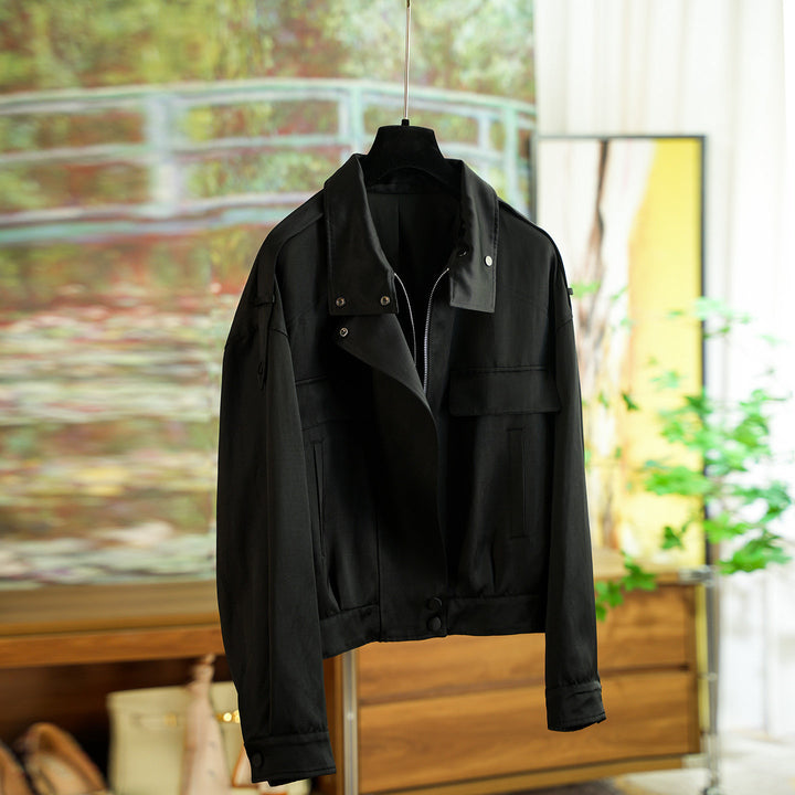 Women's elegant utility jacket with high collar Mune Fashion