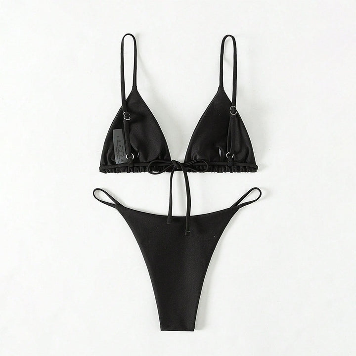 Women's Triangle Bikini Set with sophisticated tie-dye design Mune Fashion