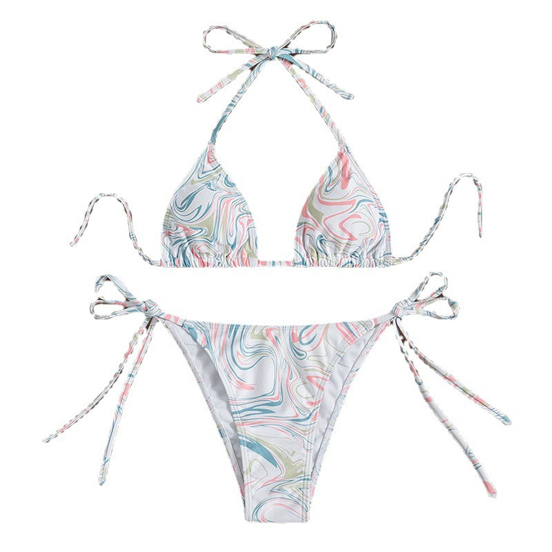 Women's triangle bikini with playful tie band Mune Fashion