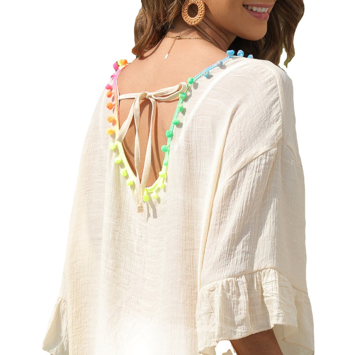 Women's casual beach dress with playful details Mune Fashion