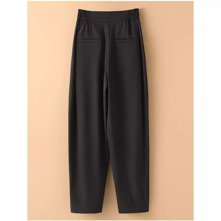 Women's high-waisted, comfortable fabric trousers Mune Fashion