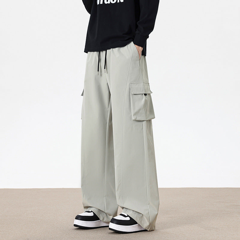Men's Loose-Fit Cargo Pants with Side Pockets