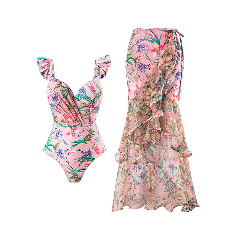 Women’s Swimsuit with Elegant Wrap Skirt Mune Fashion