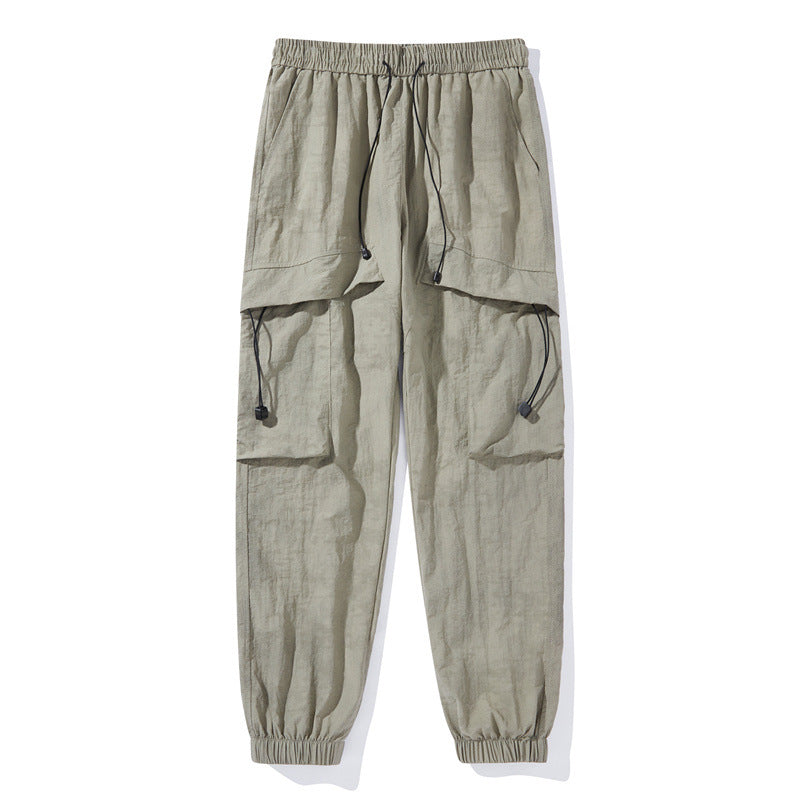 Women's Fashion Cargo Pants with Elastic Waistband Mune Fashion