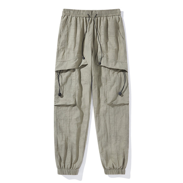 Women's Fashion Cargo Pants with Elastic Waistband Mune Fashion
