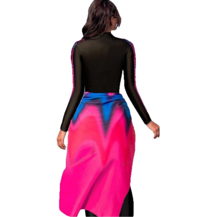 Women's functional sports swimsuit with wrap skirt Mune Fashion