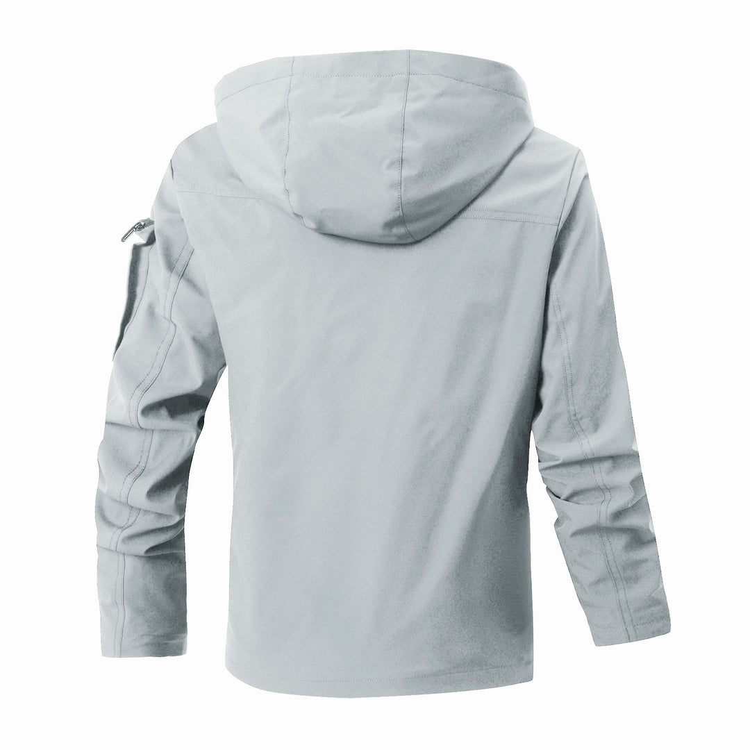 Men's outdoor parka with checked inner lining, hood and multifunction pockets Mune Fashion