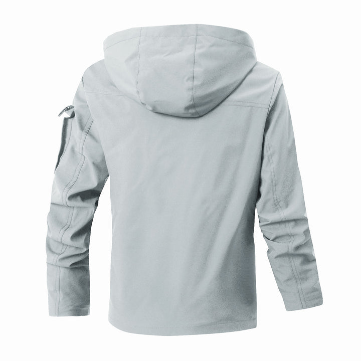 Men's outdoor parka with checked inner lining, hood and multifunction pockets Mune Fashion