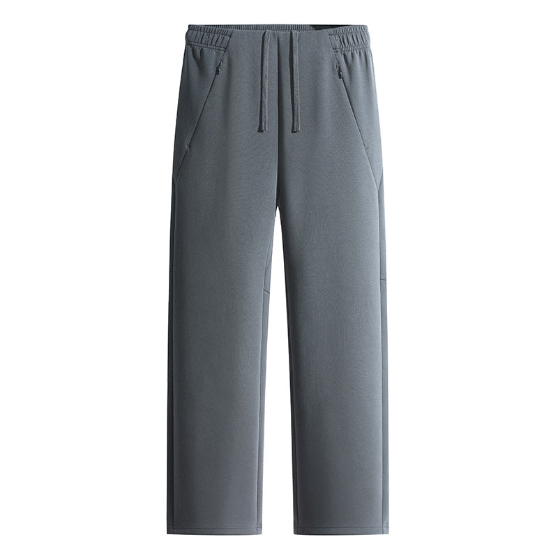 Men's Loose Lounge Jogging Pants made of technical cotton blend with elastic waistband & zip pockets Mune Fashion