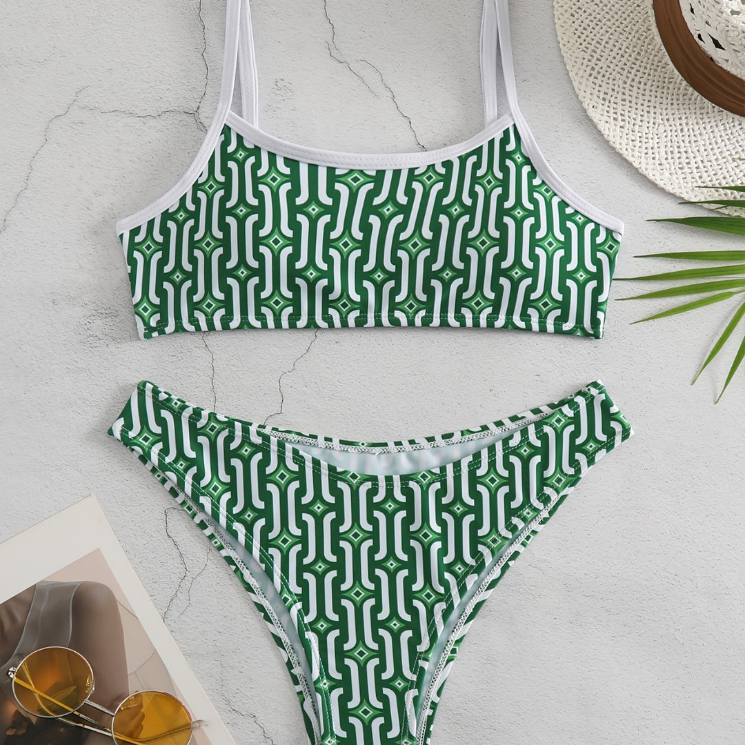 Women’s Bikini Set with dreamy geometric pattern Mune Fashion