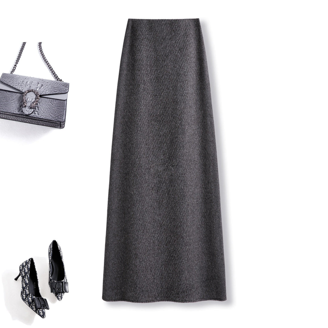 Women Elegant Maxi Skirt made of high-quality wool blend Mune Fashion