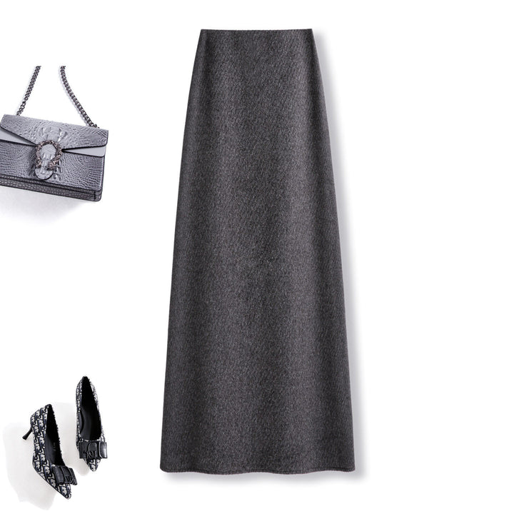 Women Elegant Maxi Skirt made of high-quality wool blend Mune Fashion