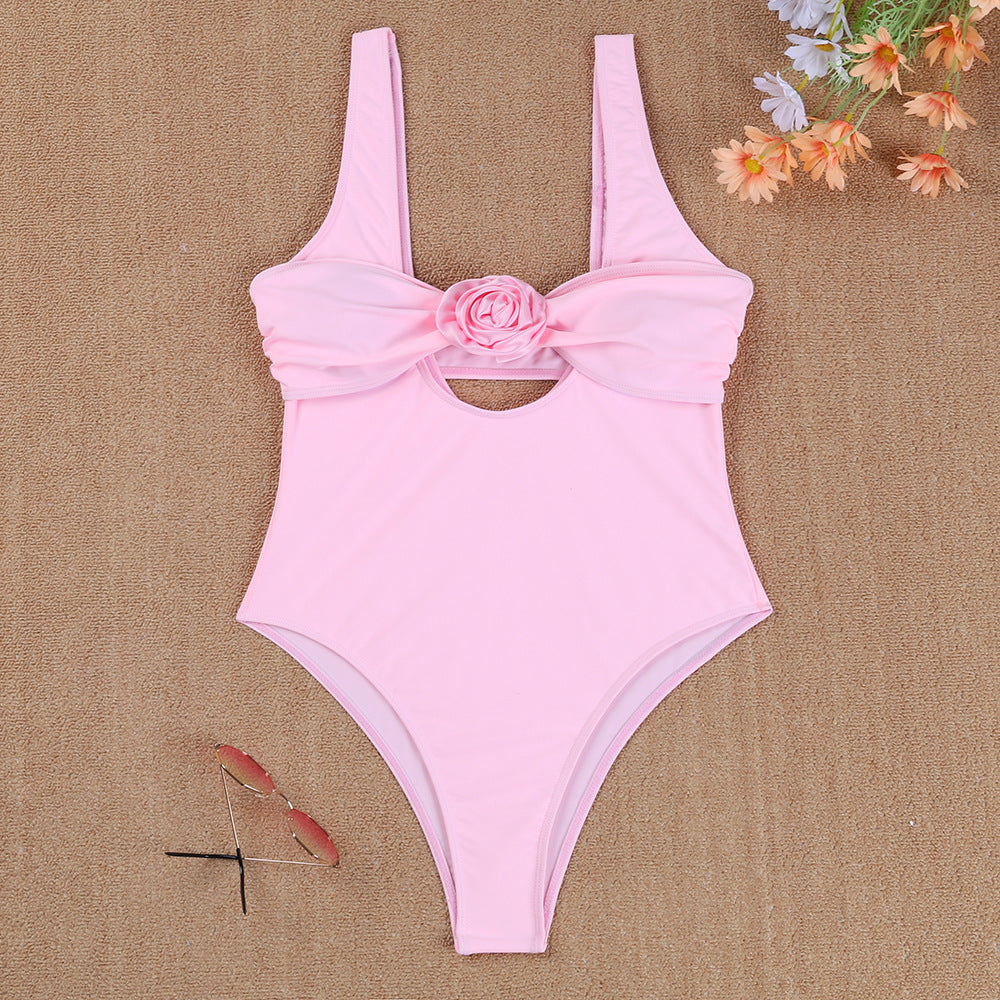 Women's swimsuit with decorative rose band Mune Fashion