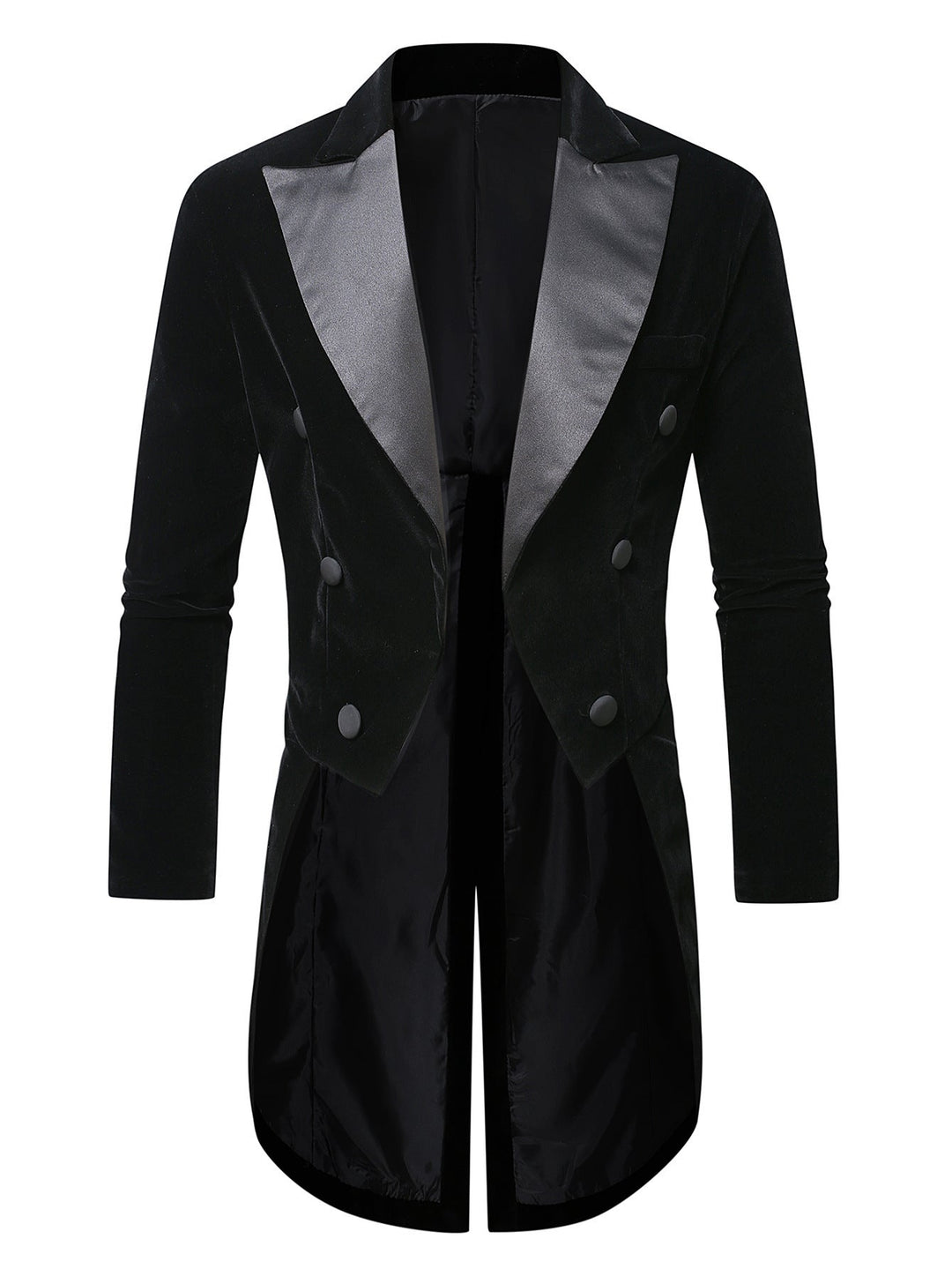 Men's Elegant Velvet Blazer with Modern Cut and Shiny Details Mune