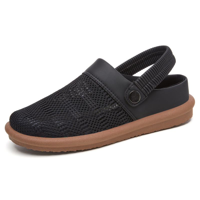 Women’s breathable mesh fabric clog slippers with elastic heel strap and cushioning EVA sole Mune Fashion