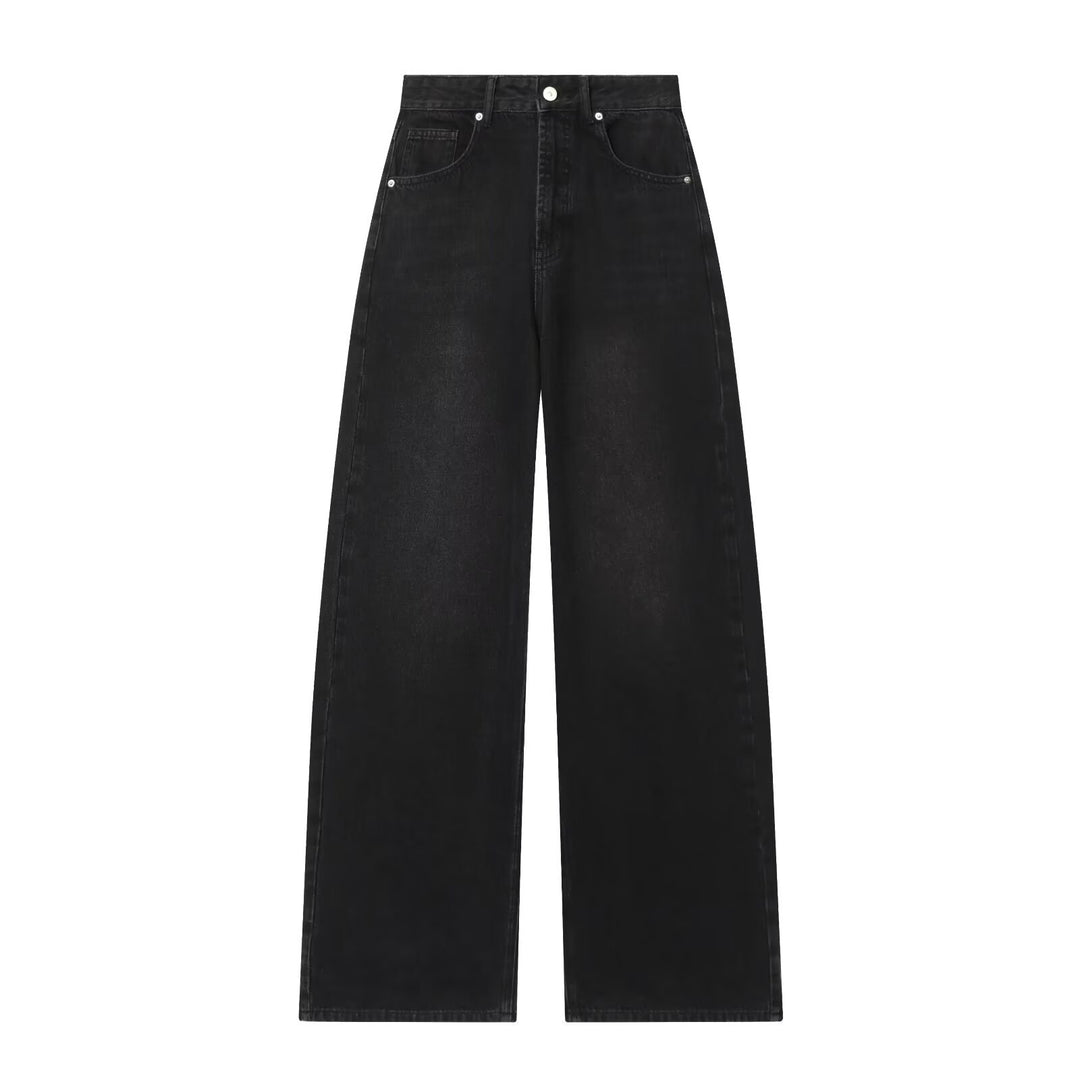 Women's Wide Highwaist Culotte Pants with Five-Pocket Design and Flowing Linen Look Mune Fashion