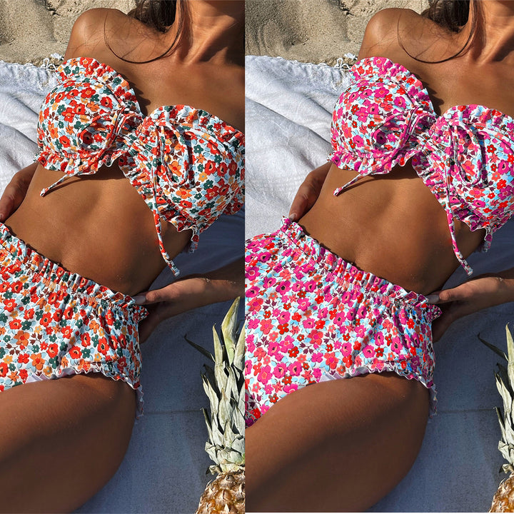 Women's bandeau bikini with playful ruffle details Mune Fashion