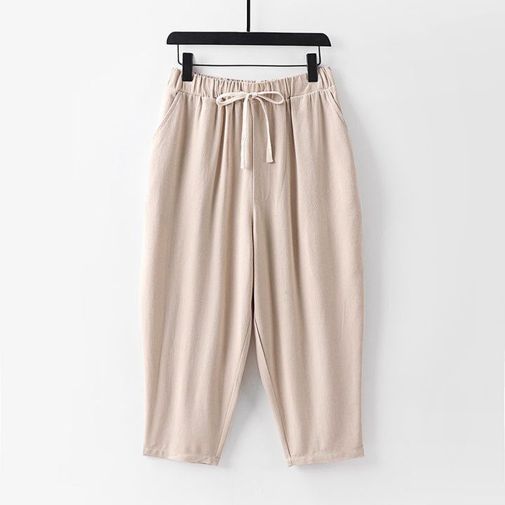 Women Casual Jogging Pants with Drawstring and Wide Leg Mune Fashion