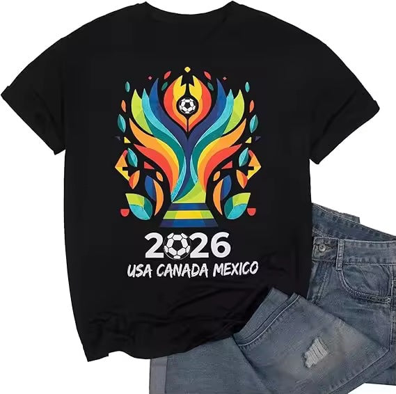 Women's Vintage Cotton T-Shirt with Football Print and Loose Fit Mune Fashion