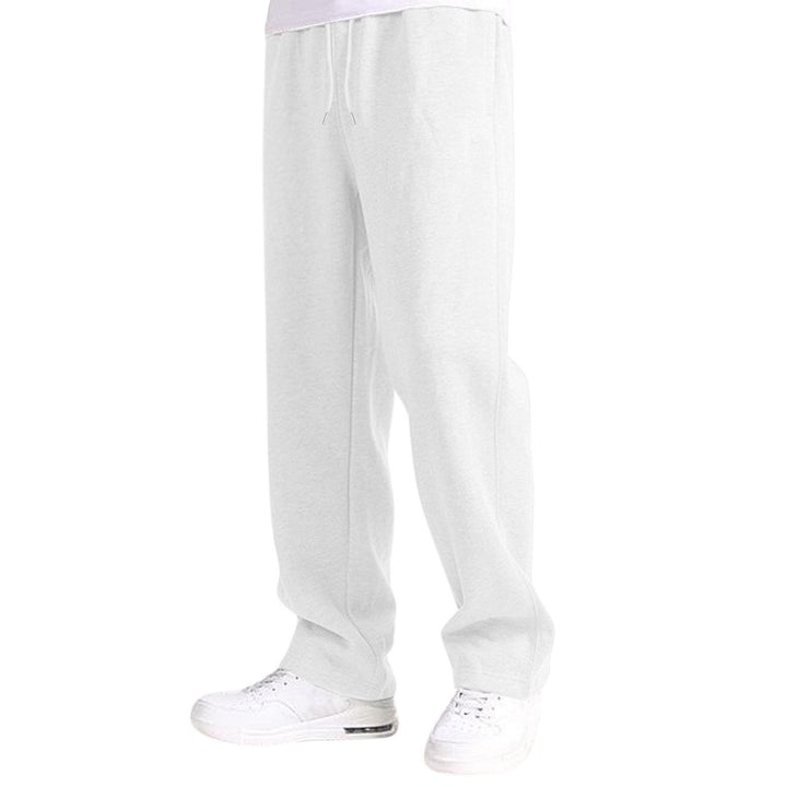Men's nan Relaxed-Fit Sweatpants with straight leg fleece lining and elastic drawstring waistband Mune Fashion