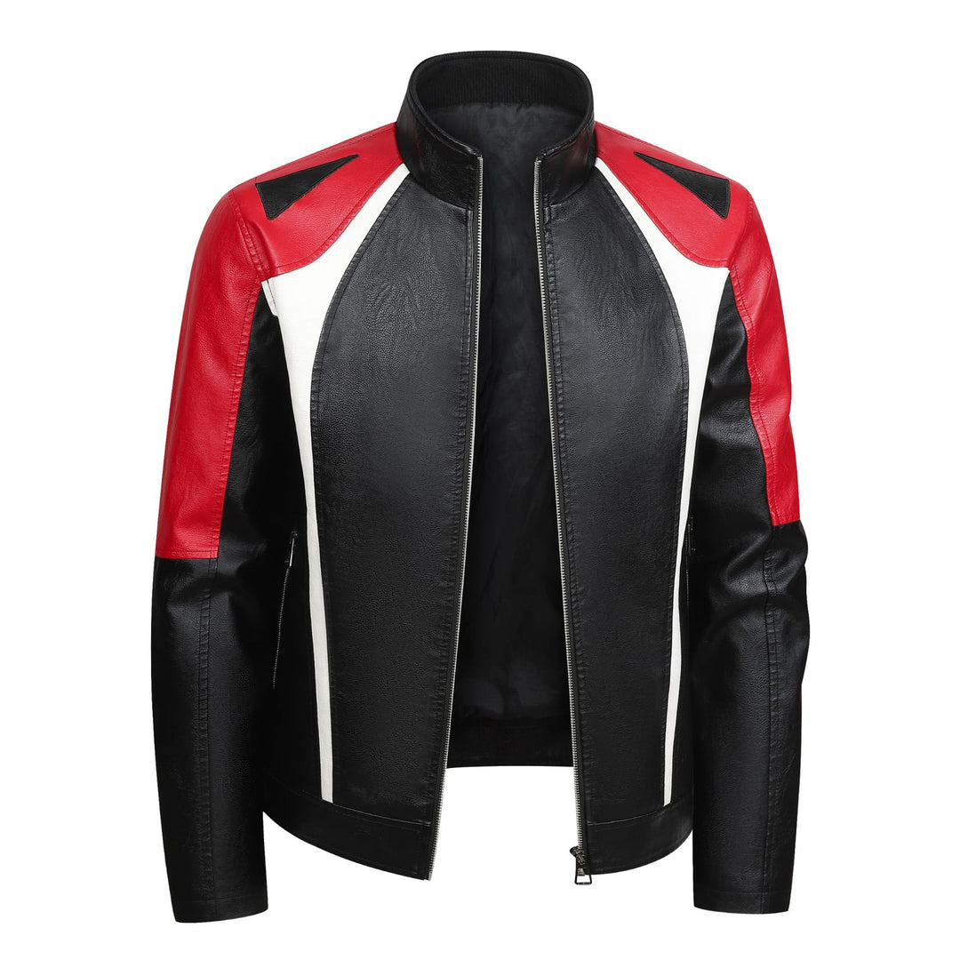 Men's Fashion Biker Jacket with Contrast Details Mune Fashion