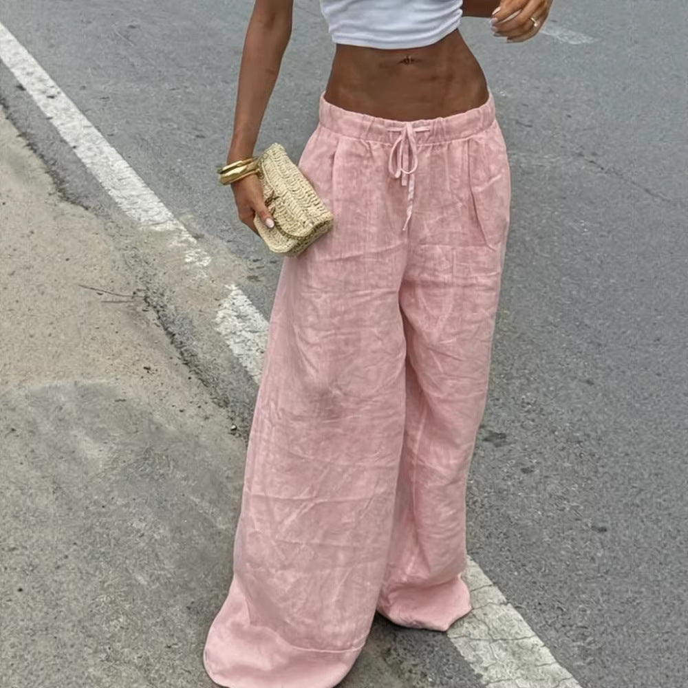 Women wide linen pants Mune Fashion