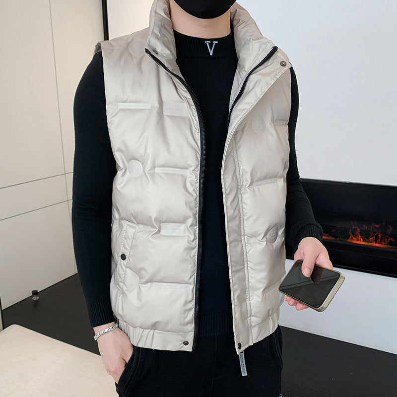 Men's quilted thermal vest with high collar, water-repellent shell and concealed pockets Mune Fashion