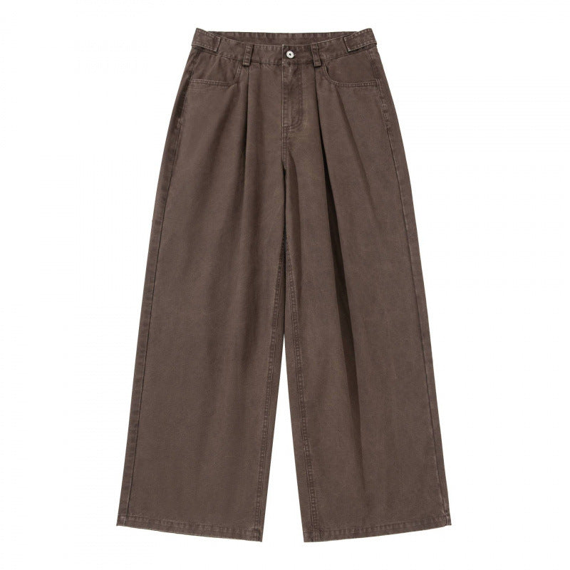 Ladies Wide Pleated Trousers with High Waist and Wide Leg Mune Fashion