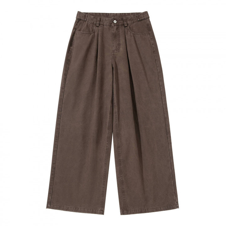 Ladies Wide Pleated Trousers with High Waist and Wide Leg Mune Fashion
