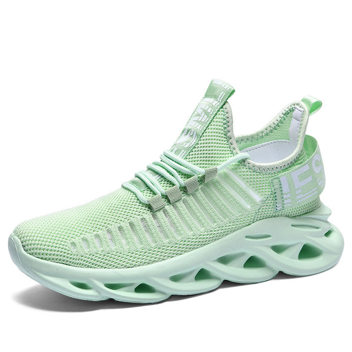 Unisex nan breathable ultra-light knit sneakers with cushioning hollow sole Mune Fashion