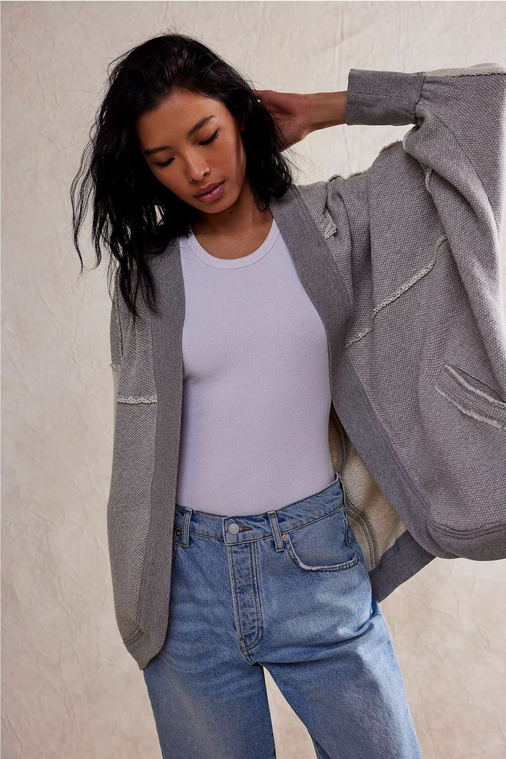 Women's Casual Oversized Sweat Jacket