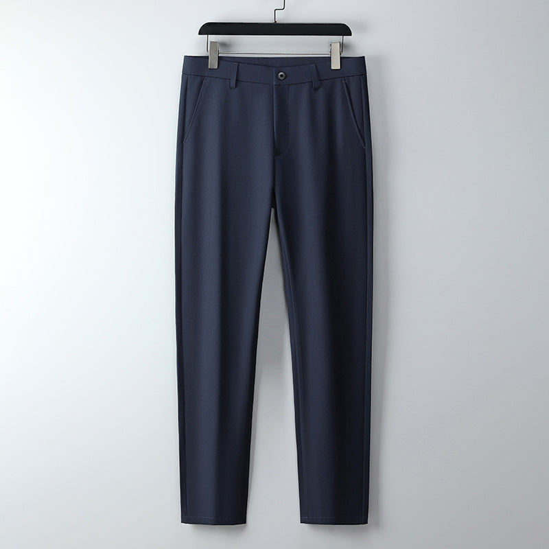 Men's slim-fit suit trousers made of stretch twill with straight leg Mune Fashion