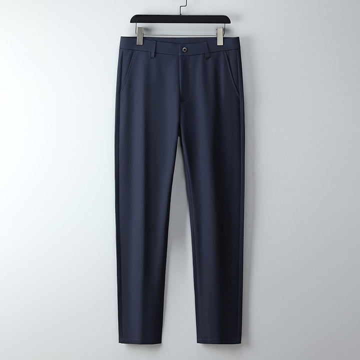 Men's slim-fit suit trousers made of stretch twill with straight leg Mune Fashion