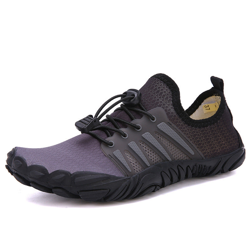 Women's flexible barefoot water shoe with perforated quick-drying construction and non-slip tread sole Mune Fashion