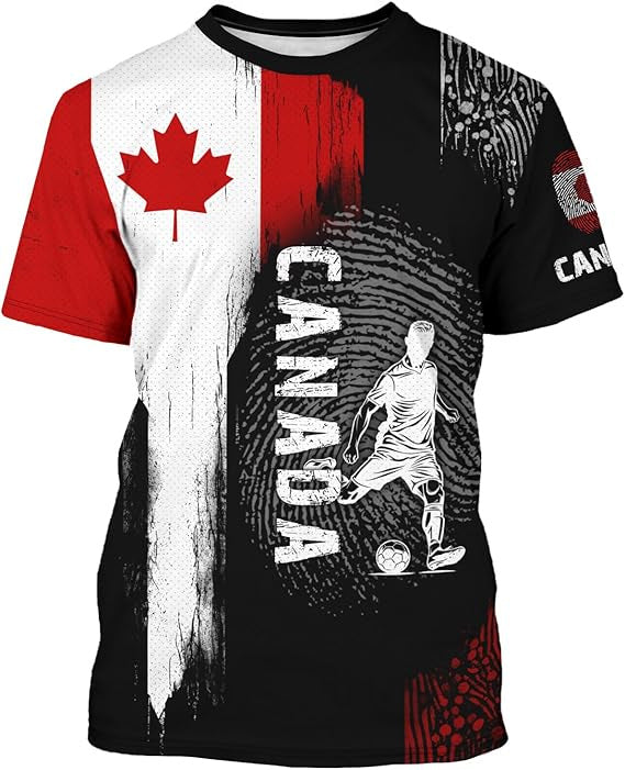 Unisex nan sporty fan soccer jersey with Canada motif and breathable mesh Mune Fashion