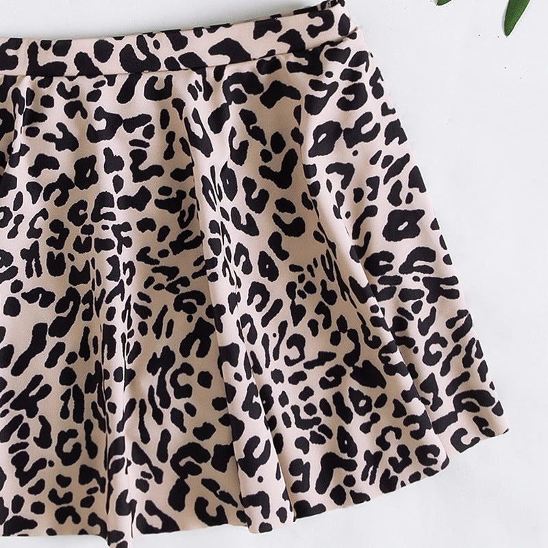 Women's sporty skort with trendy leopard pattern Mune Fashion