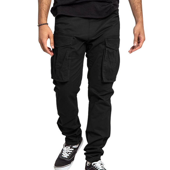 Men's utilitarian cargo pants with extra large flap pockets, tapered leg and reinforced seams Mune Fashion
