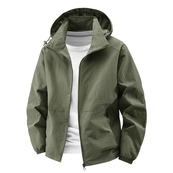 Men's packable windproof softshell hooded jacket with adjustable hood Mune Fashion