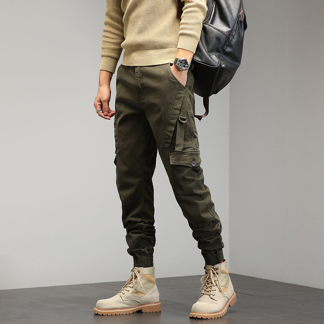 Men's Tapered Cargo Jogger with D-Ring, Knee Panels and Elastic Cuffs Mune Fashion