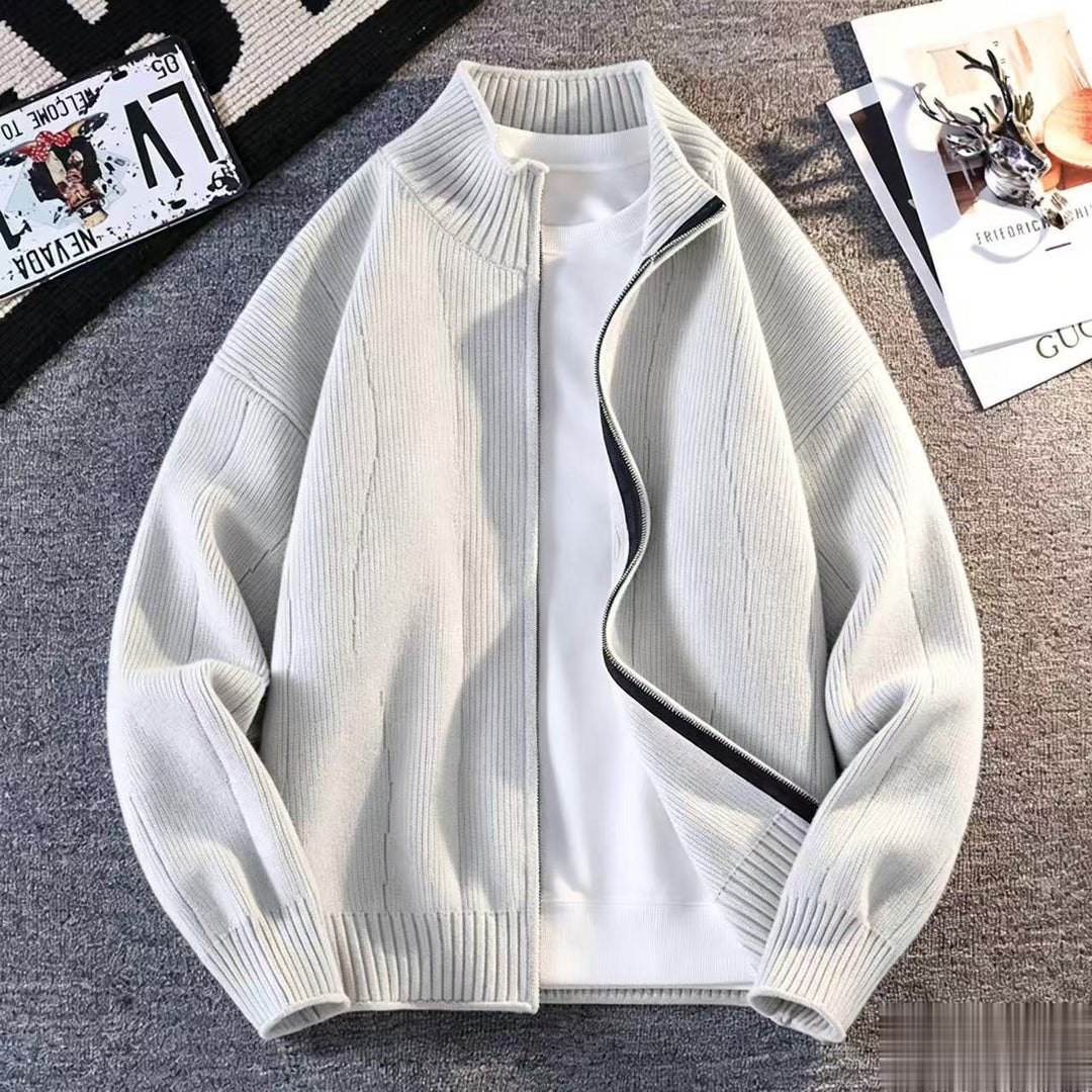 Men's Casual Windbreaker with High Collar Zip Mune Fashion