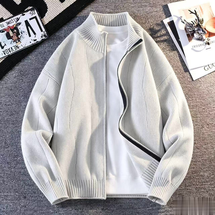 Men's Casual Windbreaker with High Collar Zip Mune Fashion