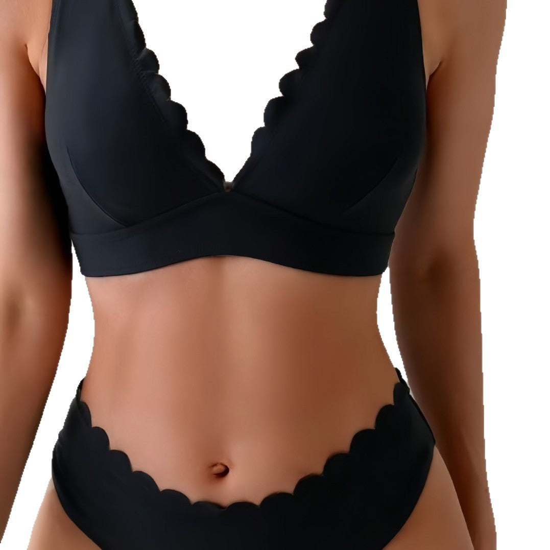 Ladies Triangular Bikini with Curved Hem Mune Fashion
