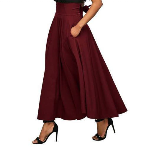 Women Wide Cut Palazzo Pants with Elegant Pockets and high Waist Mune Fashion