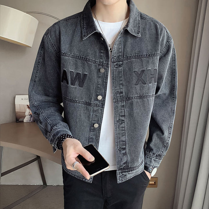 Men's Fashionable Denim Jacket Mune Fashion