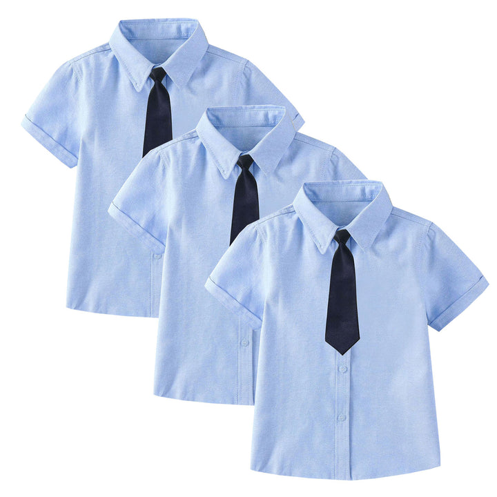 Boys Short Sleeve Shirt with Tie Mune Fashion