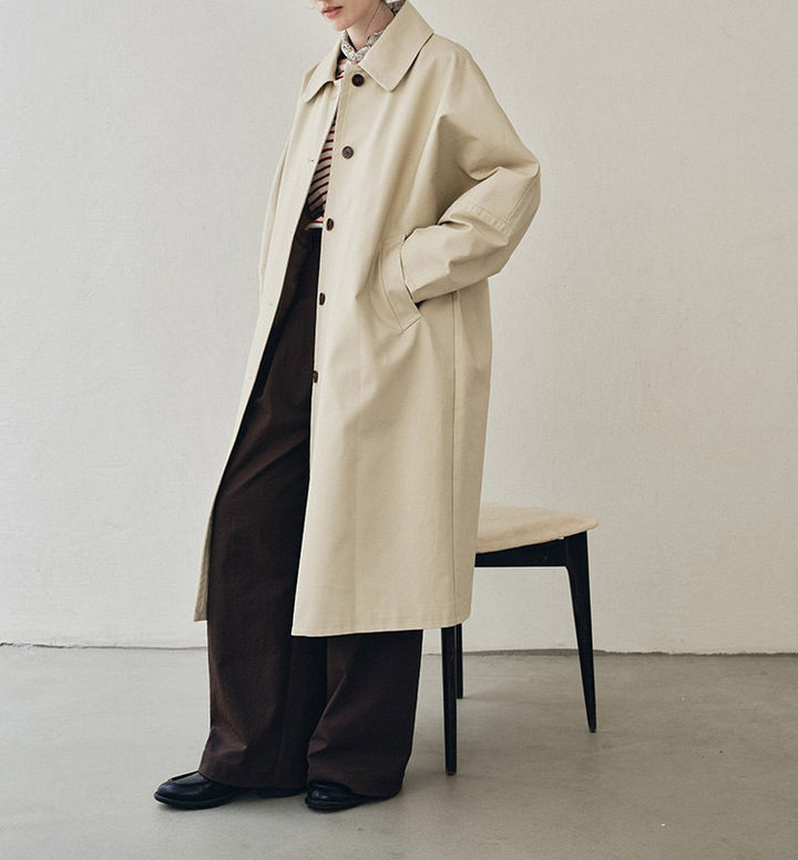 Women Long Trench Coat Mune Fashion