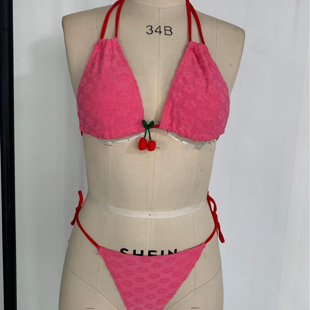 Women Triangle Bikini with playful decorative element Mune Fashion